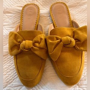 Loft Brand Mustard Yellow Mules- size 7.